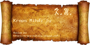 Kreps Mihály névjegykártya