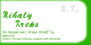 mihaly kreps business card